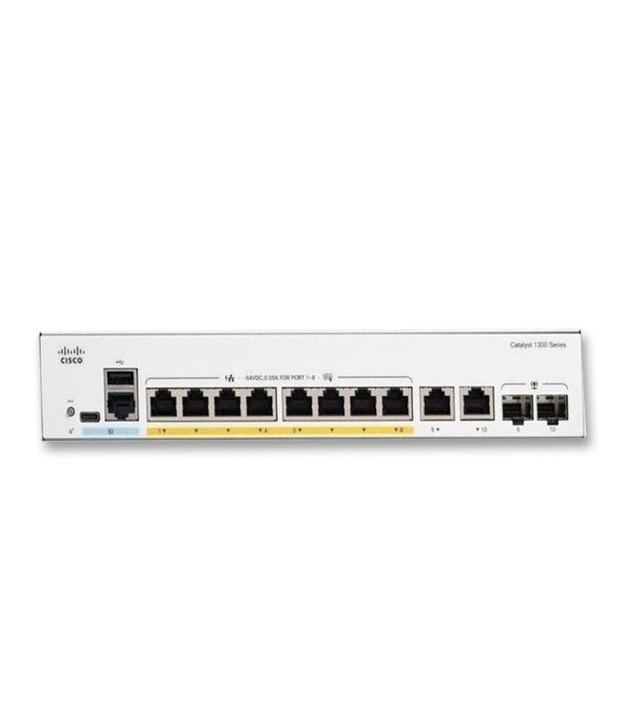 C1300-8P-E-2G : Cisco Catalyst 1300, 60W power budget..